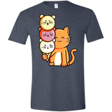 T-Shirts Heather Navy / S Cat and Micecream Men's Semi-Fitted Softstyle
