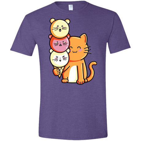 T-Shirts Heather Purple / S Cat and Micecream Men's Semi-Fitted Softstyle