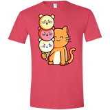 T-Shirts Heather Red / S Cat and Micecream Men's Semi-Fitted Softstyle