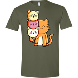 T-Shirts Military Green / S Cat and Micecream Men's Semi-Fitted Softstyle
