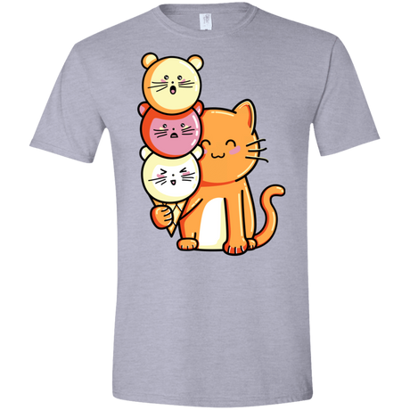 T-Shirts Sport Grey / X-Small Cat and Micecream Men's Semi-Fitted Softstyle