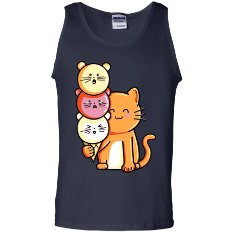 T-Shirts Navy / S Cat and Micecream Men's Tank Top