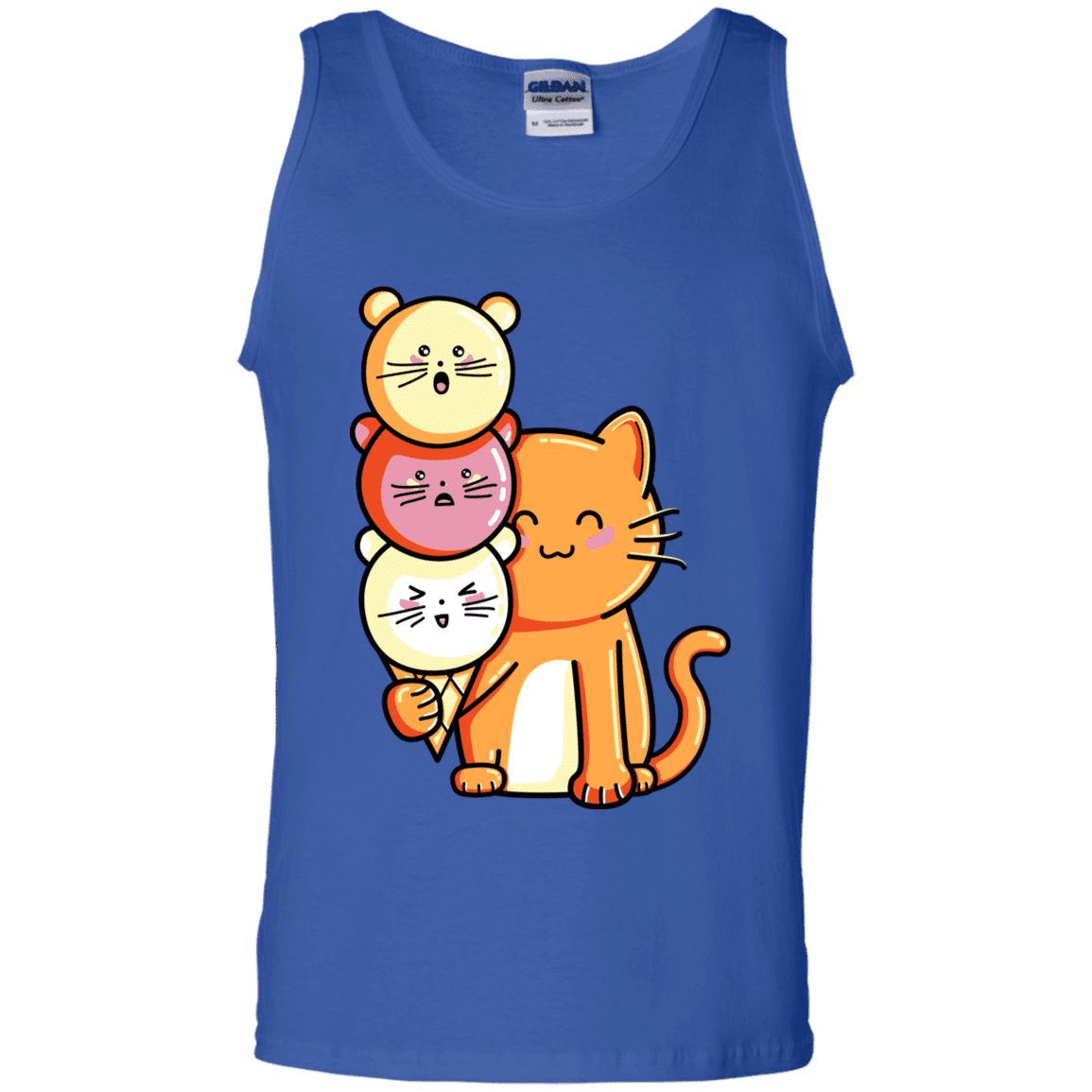 T-Shirts Royal / S Cat and Micecream Men's Tank Top