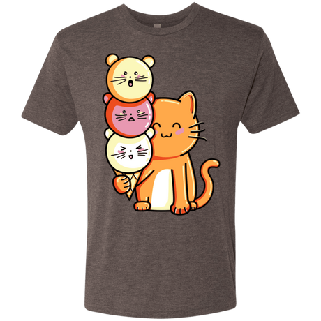 T-Shirts Macchiato / S Cat and Micecream Men's Triblend T-Shirt
