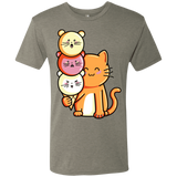 T-Shirts Venetian Grey / S Cat and Micecream Men's Triblend T-Shirt