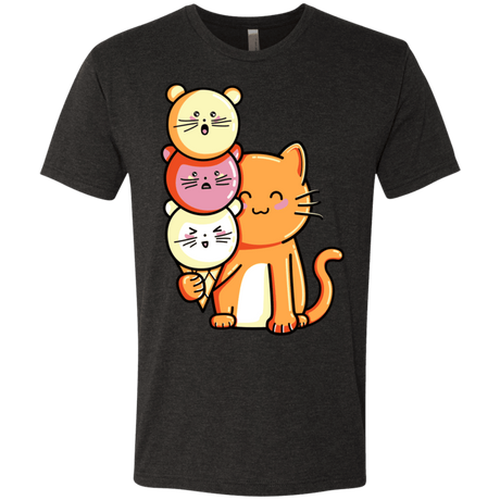 T-Shirts Vintage Black / S Cat and Micecream Men's Triblend T-Shirt