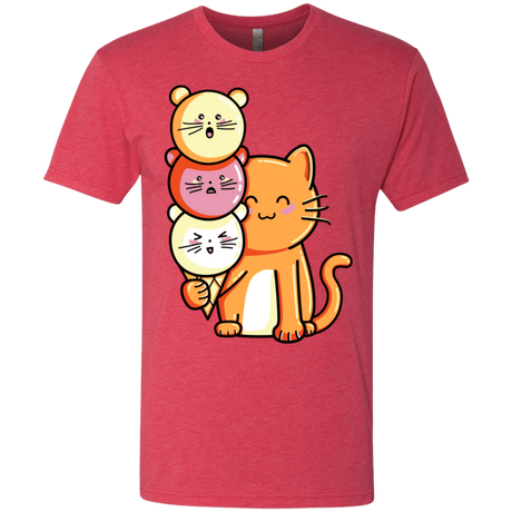 T-Shirts Vintage Red / S Cat and Micecream Men's Triblend T-Shirt