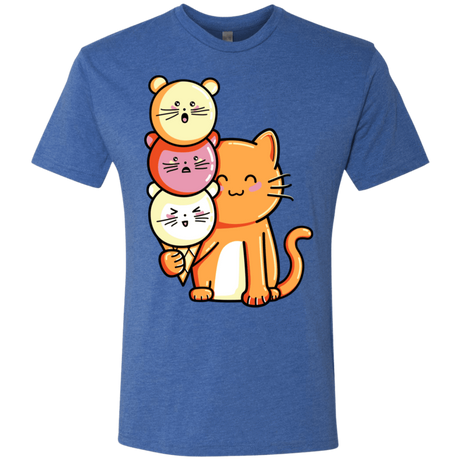 T-Shirts Vintage Royal / S Cat and Micecream Men's Triblend T-Shirt