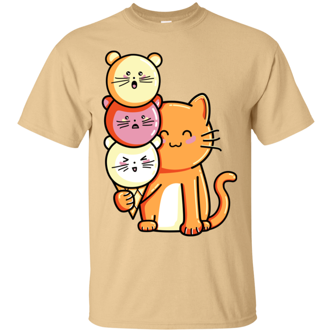 T-Shirts Vegas Gold / S Cat and Micecream T-Shirt