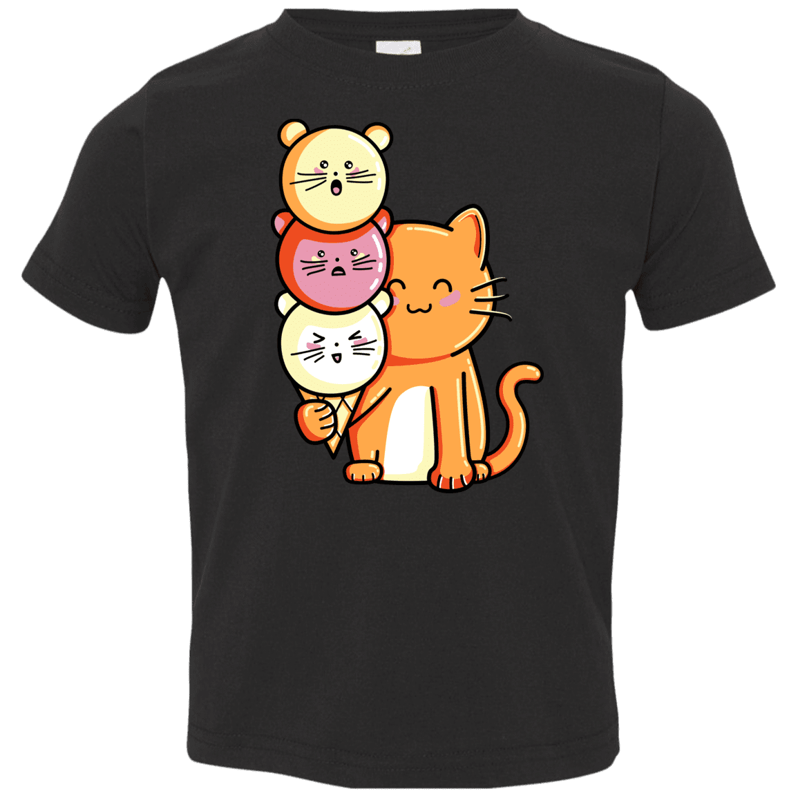 T-Shirts Black / 2T Cat and Micecream Toddler Premium T-Shirt