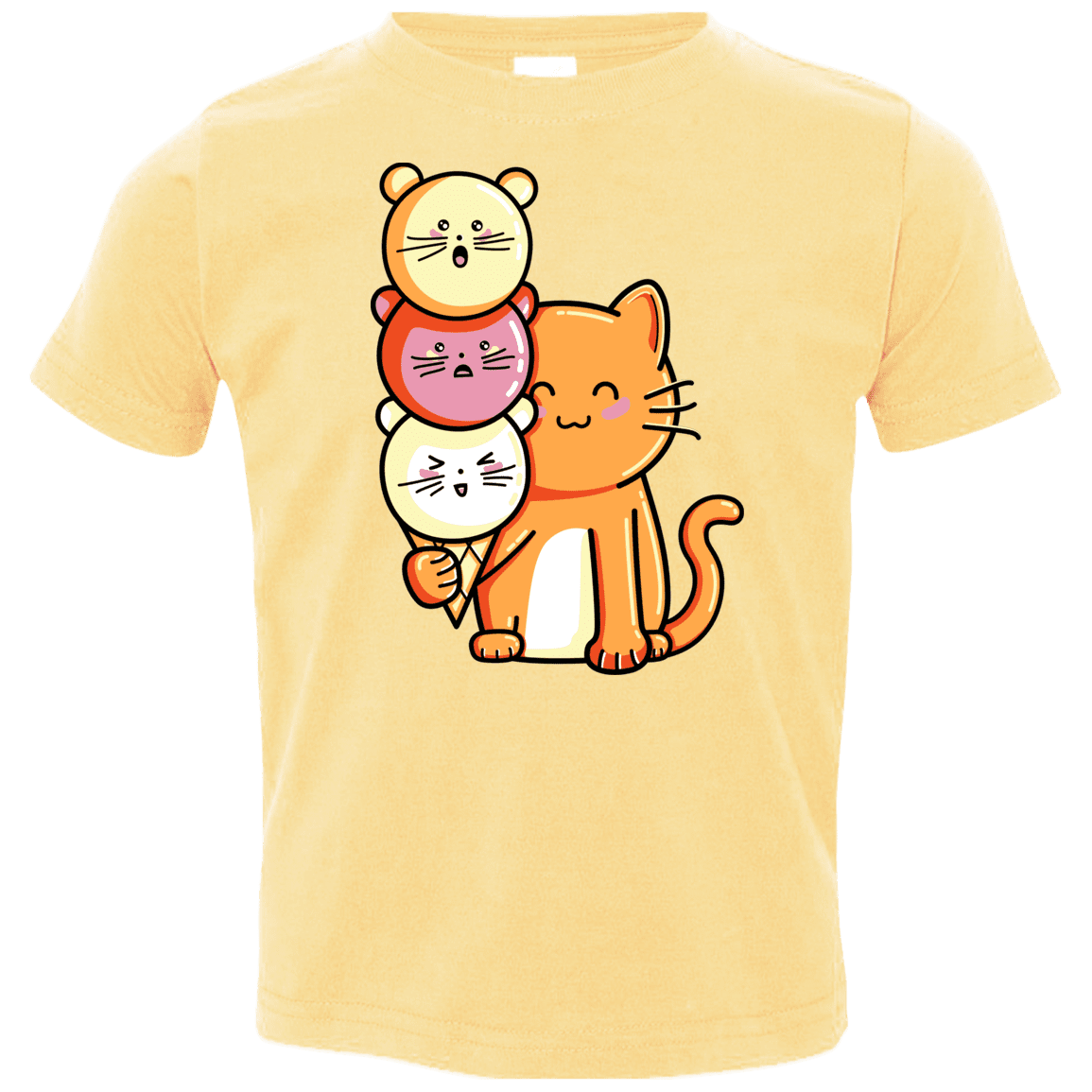 T-Shirts Butter / 2T Cat and Micecream Toddler Premium T-Shirt