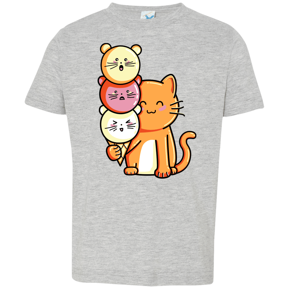 T-Shirts Heather Grey / 2T Cat and Micecream Toddler Premium T-Shirt