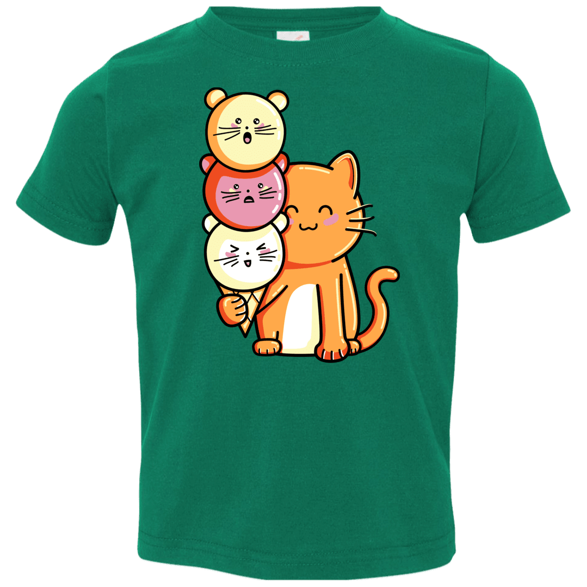 T-Shirts Kelly / 2T Cat and Micecream Toddler Premium T-Shirt