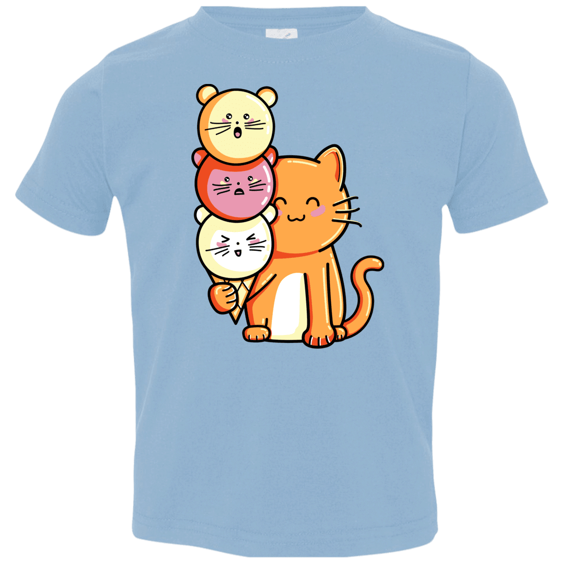 T-Shirts Light Blue / 2T Cat and Micecream Toddler Premium T-Shirt