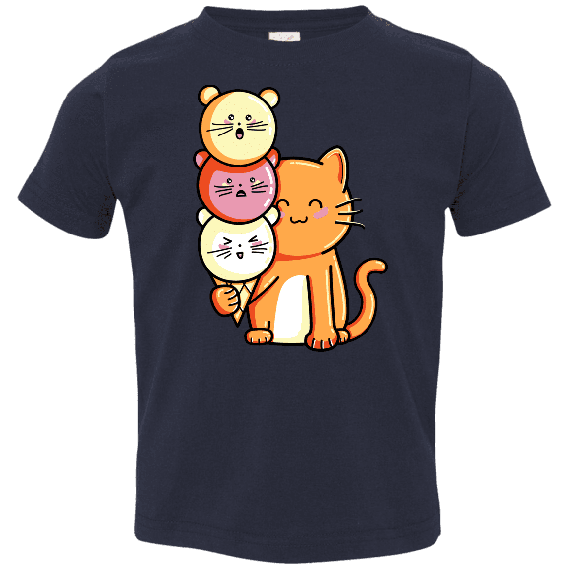 T-Shirts Navy / 2T Cat and Micecream Toddler Premium T-Shirt