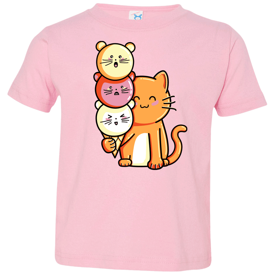 T-Shirts Pink / 2T Cat and Micecream Toddler Premium T-Shirt