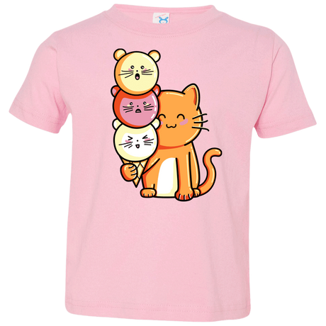 T-Shirts Pink / 2T Cat and Micecream Toddler Premium T-Shirt