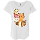 T-Shirts Heather White / X-Small Cat and Micecream Triblend Dolman Sleeve