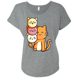 T-Shirts Premium Heather / X-Small Cat and Micecream Triblend Dolman Sleeve