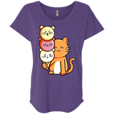T-Shirts Purple Rush / X-Small Cat and Micecream Triblend Dolman Sleeve