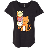 T-Shirts Vintage Black / X-Small Cat and Micecream Triblend Dolman Sleeve