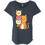 T-Shirts Vintage Navy / X-Small Cat and Micecream Triblend Dolman Sleeve
