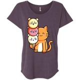 T-Shirts Vintage Purple / X-Small Cat and Micecream Triblend Dolman Sleeve