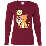 T-Shirts Cardinal / S Cat and Micecream Women's Long Sleeve T-Shirt