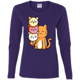 T-Shirts Purple / S Cat and Micecream Women's Long Sleeve T-Shirt