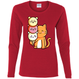 T-Shirts Red / S Cat and Micecream Women's Long Sleeve T-Shirt