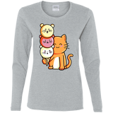 T-Shirts Sport Grey / S Cat and Micecream Women's Long Sleeve T-Shirt