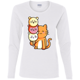 T-Shirts White / S Cat and Micecream Women's Long Sleeve T-Shirt