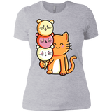 T-Shirts Heather Grey / X-Small Cat and Micecream Women's Premium T-Shirt