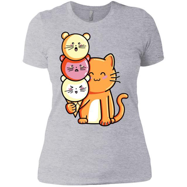 T-Shirts Heather Grey / X-Small Cat and Micecream Women's Premium T-Shirt