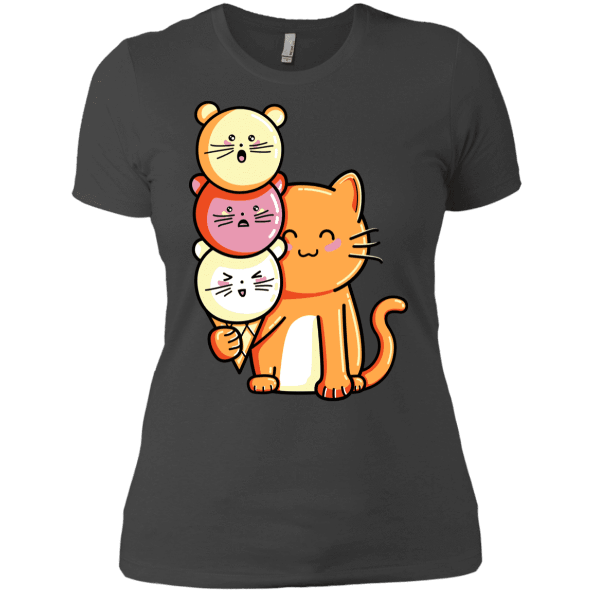 T-Shirts Heavy Metal / X-Small Cat and Micecream Women's Premium T-Shirt