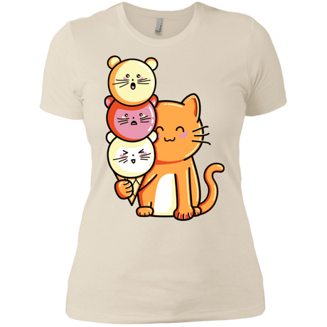 T-Shirts Ivory/ / X-Small Cat and Micecream Women's Premium T-Shirt