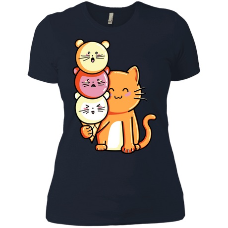 T-Shirts Midnight Navy / X-Small Cat and Micecream Women's Premium T-Shirt