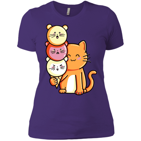 T-Shirts Purple Rush/ / X-Small Cat and Micecream Women's Premium T-Shirt