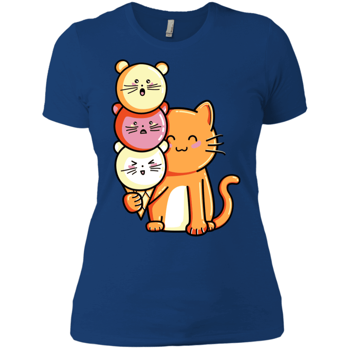 T-Shirts Royal / X-Small Cat and Micecream Women's Premium T-Shirt