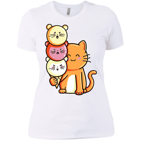 T-Shirts White / X-Small Cat and Micecream Women's Premium T-Shirt