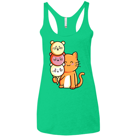 T-Shirts Envy / X-Small Cat and Micecream Women's Triblend Racerback Tank