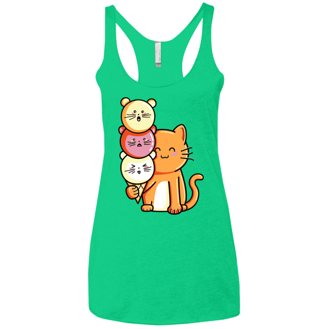 T-Shirts Envy / X-Small Cat and Micecream Women's Triblend Racerback Tank