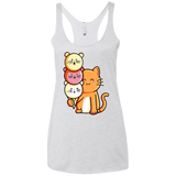 T-Shirts Heather White / X-Small Cat and Micecream Women's Triblend Racerback Tank