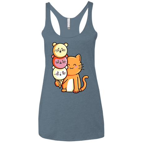 T-Shirts Indigo / X-Small Cat and Micecream Women's Triblend Racerback Tank