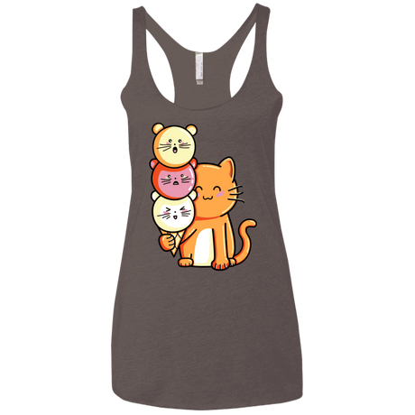T-Shirts Macchiato / X-Small Cat and Micecream Women's Triblend Racerback Tank
