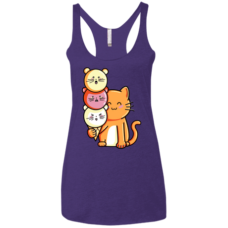 T-Shirts Purple Rush / X-Small Cat and Micecream Women's Triblend Racerback Tank