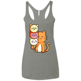 T-Shirts Venetian Grey / X-Small Cat and Micecream Women's Triblend Racerback Tank