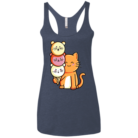 T-Shirts Vintage Navy / X-Small Cat and Micecream Women's Triblend Racerback Tank