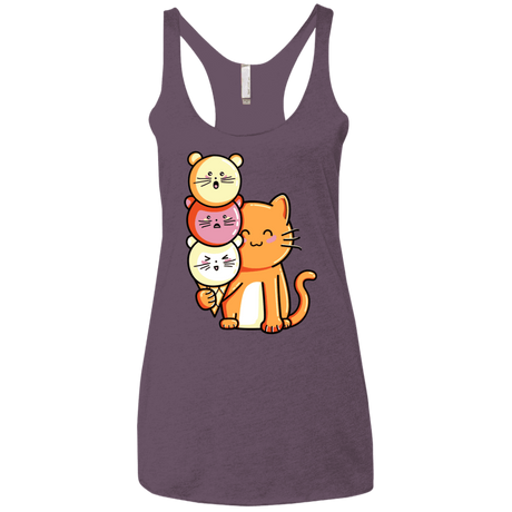 T-Shirts Vintage Purple / X-Small Cat and Micecream Women's Triblend Racerback Tank