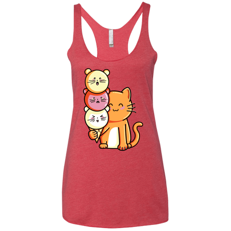T-Shirts Vintage Red / X-Small Cat and Micecream Women's Triblend Racerback Tank